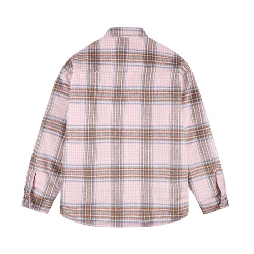 Wool Fur Padding Shirt Pink