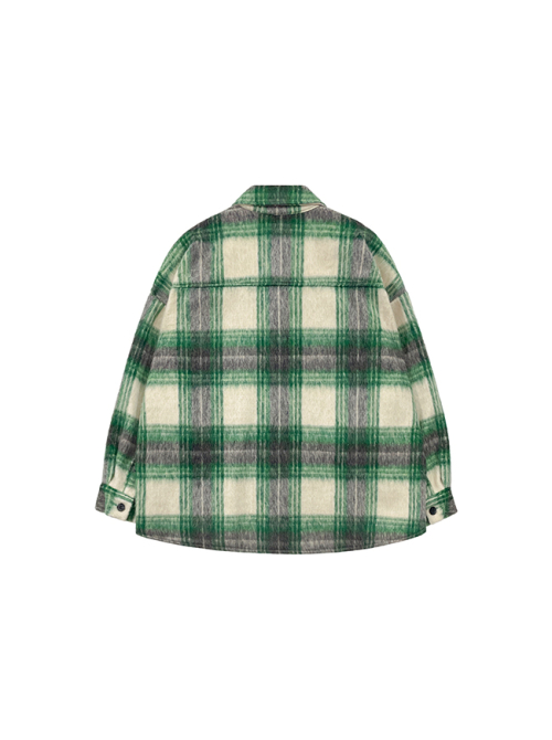 [MMAM] [ESSENTIAL] Wool check half coat