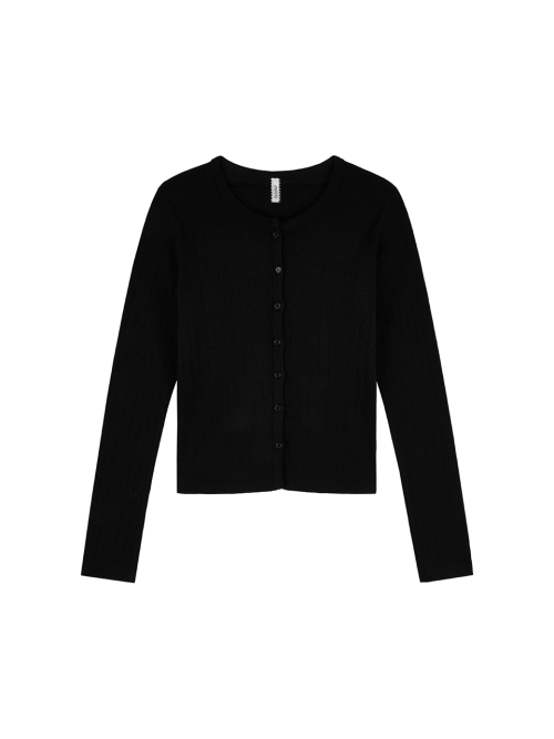 Button Cardigan_Black