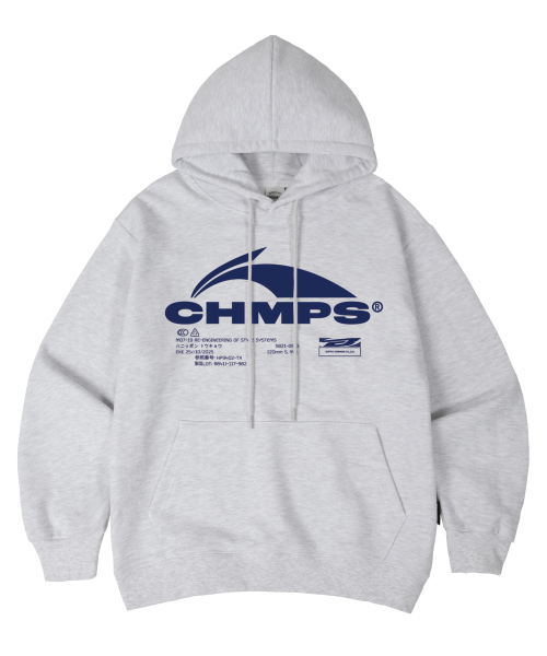 [3 COLORS] CHMPS EVOLVE Oversized Hoodie Shirt B25FT08 [Fleece/NOFleece]