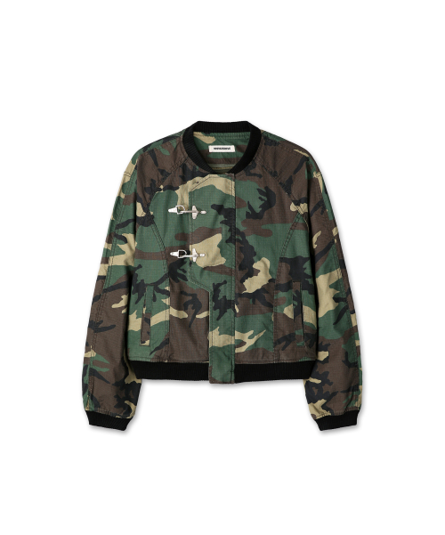 Fire Hook Curved Bomber Jacket