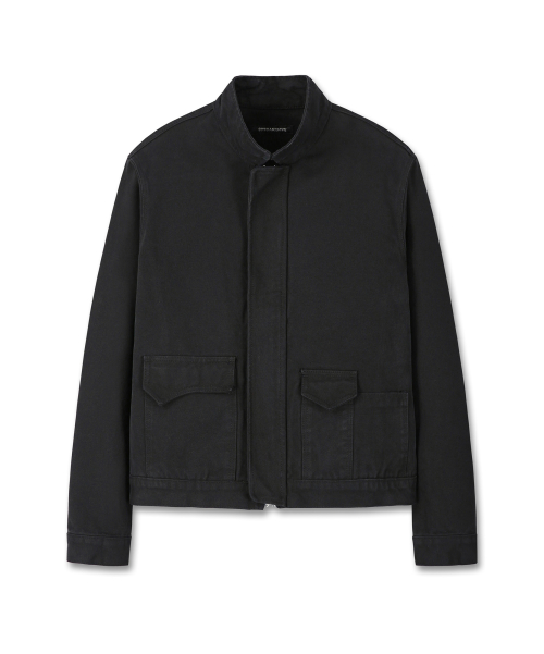High Neck Oblique Pocket Jacket