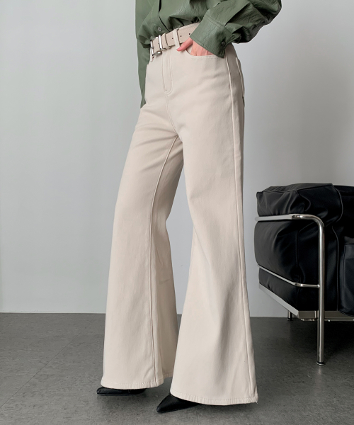 Bootcut Napping Cotton Pants (3colors)