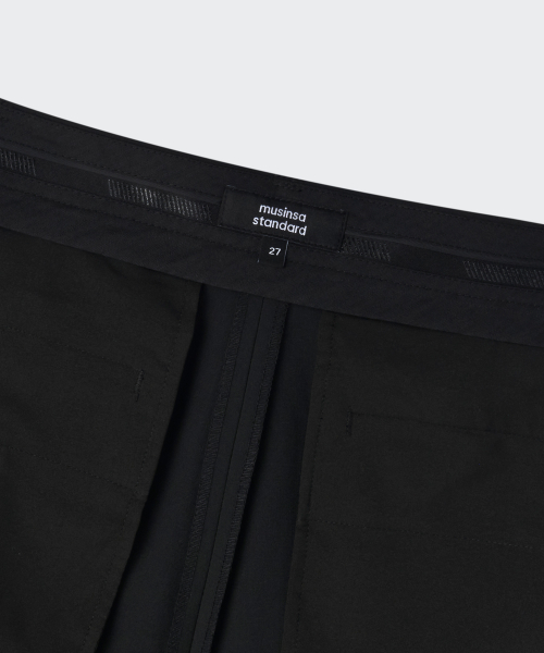[Cooltandard] Women's Low Rise Flare Slacks [Black] thumbnail 7
