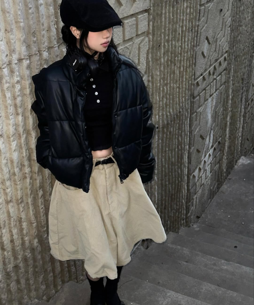 Corduroy Line Pants_Beige