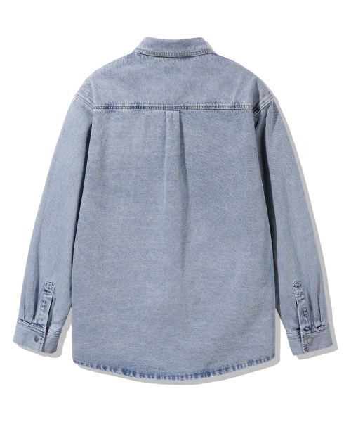 Washed Denim Oversized Shirt Jacket DLX1277