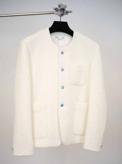 WHITE TWEED JACKET