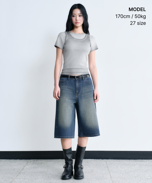 Denim Shorts [Midi ]