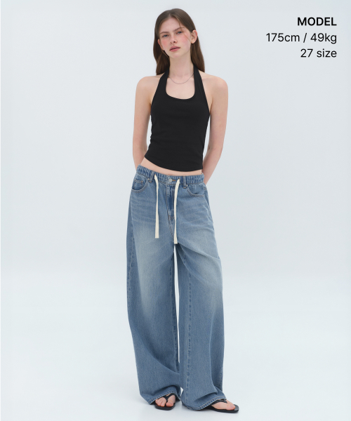 Wide Denim Pants
