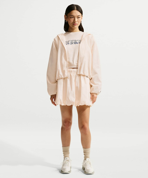 W NSW HOODED JACKET - CHALK/(BLACK)