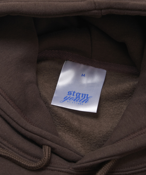 [STGM youth] SY CROP HOODIE BRN