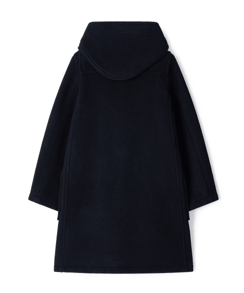 WOMENS CLASSIC FIT DUFFLE COAT WITH WOODEN - NAVY