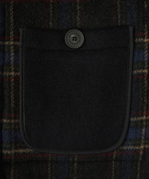 WOMENS CLASSIC FIT DUFFLE COAT WITH WOODEN - NAVY