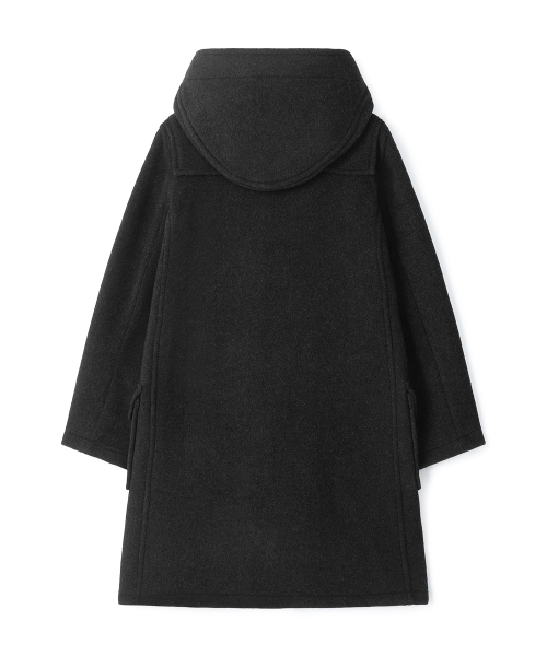 WOMENS CLASSIC FIT DUFFLE COAT WITH HORN - CHARCOAL