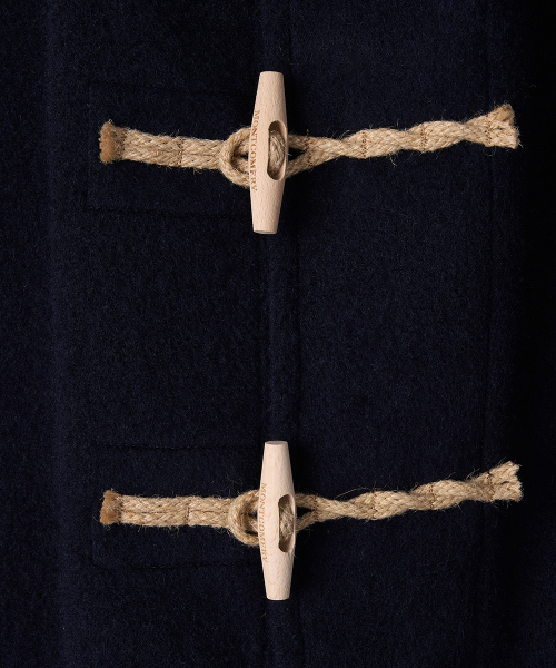 SHORT ORIGINAL DUFFLE COAT WITH WOODEN - NAVY