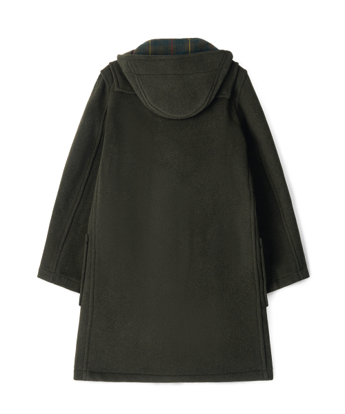 CLASSIC FIT DUFFLE COAT WITH WOODEN - OLIVE