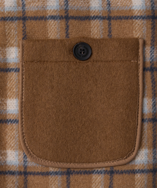 CLASSIC FIT DUFFLE COAT WITH WOODEN - CAMEL