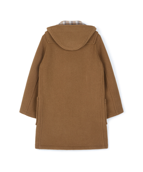 CLASSIC FIT DUFFLE COAT WITH HORN - CAMEL