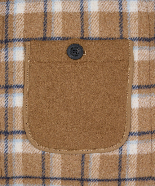 CLASSIC FIT DUFFLE COAT WITH HORN - CAMEL