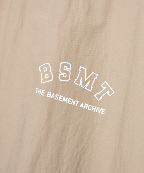 Nylon Oversized Shirt Beige