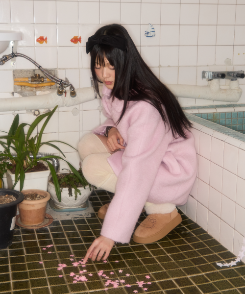 Wool Coat (Pink)