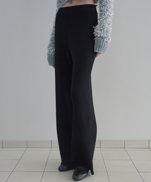 Ribbed Pants [BLACK]