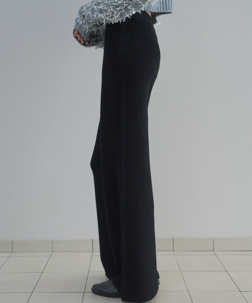 Ribbed Pants [BLACK]