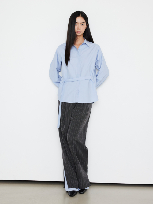 Shirt Stripe Pants Black