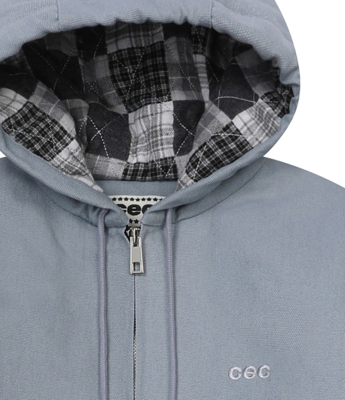 CEC CATION OXFORD WORK ZIP-UP HOODIE(SKY BLUE)
