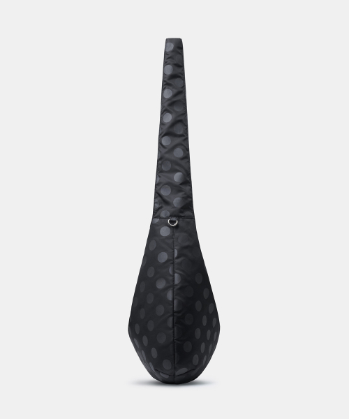 WOMENS POLKA DOT HOBO CROSS BAG [BLACK]