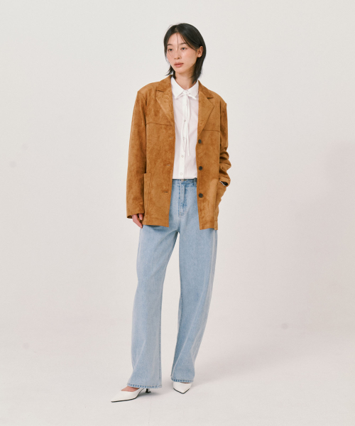 Suede Over-fit Jacket_Camel