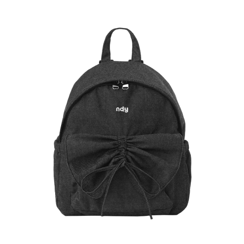 Мини-рюкзак с джинсовым бантом, Black