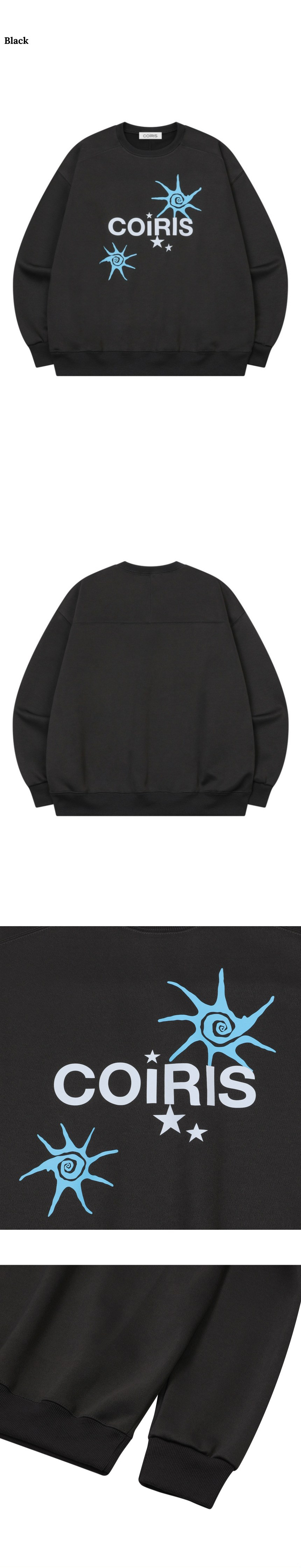 SWEATSHIRT UNISEX - 3 COLORS BLACK