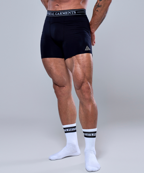 Короткие леггинсы 3" P2601 для приседаний [Black]