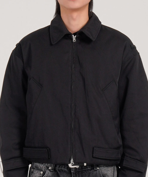 Укороченный двусторонний бомбер силуэта минимализм (Black)