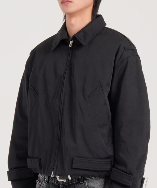 Укороченный двусторонний бомбер силуэта минимализм (Black)