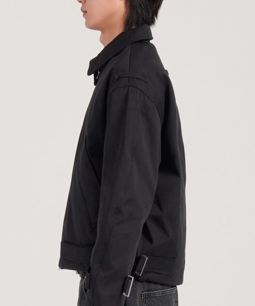 Укороченный двусторонний бомбер силуэта минимализм (Black)