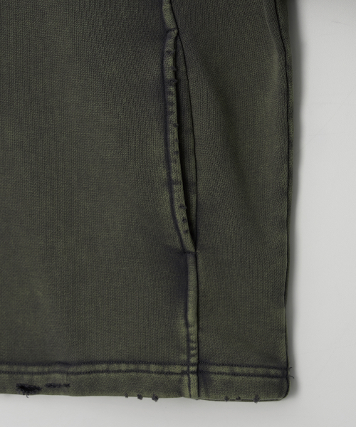 JN342 Vintage Washed Crop Hoodie - GREY