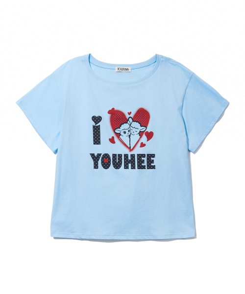 I LOVE OFF-SHOULDER T-SHIRTS_LIGHT BLUE