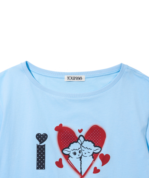 I LOVE OFF-SHOULDER T-SHIRTS_LIGHT BLUE