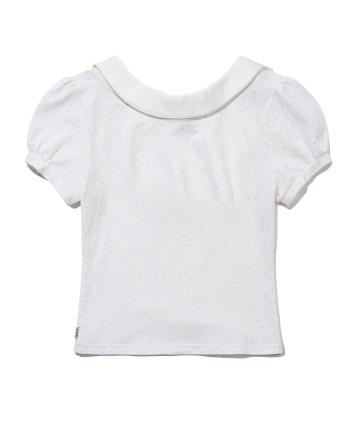 Футболка PUFF SLEEVE PK OFF-SHOULDER T-SHIRTS_WHITE