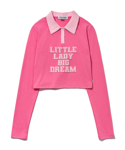 LETTERING LONG SLEEVE PK T-SHIRTS_PINK