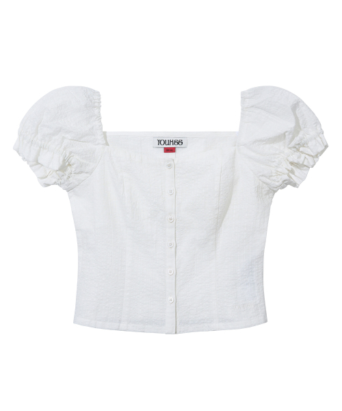 PUFF SLEEVE BLOUSE_WHITE