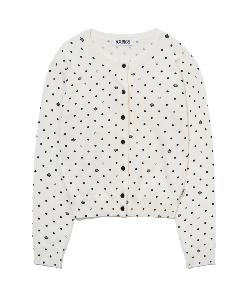 ROSE DOT KNIT CARDIGAN_IVORY