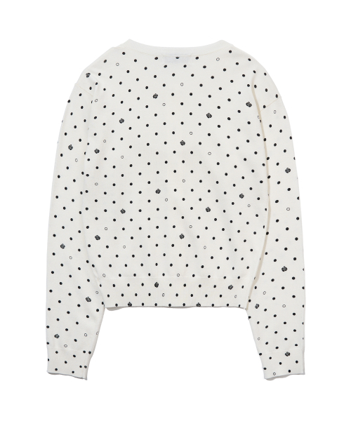 ROSE DOT KNIT CARDIGAN_IVORY