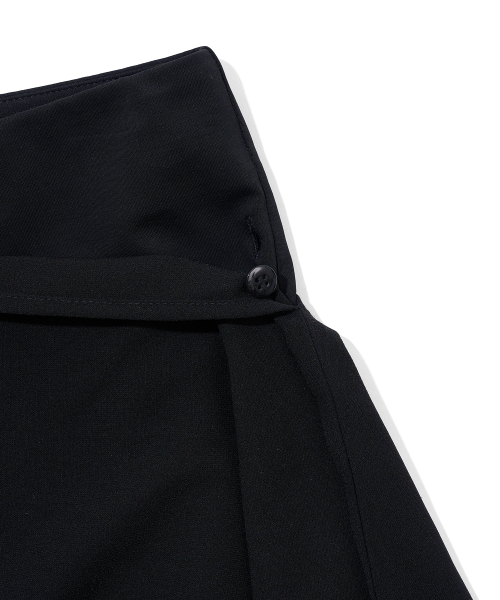 SLOGAN SKIRT PANTS_BLACK