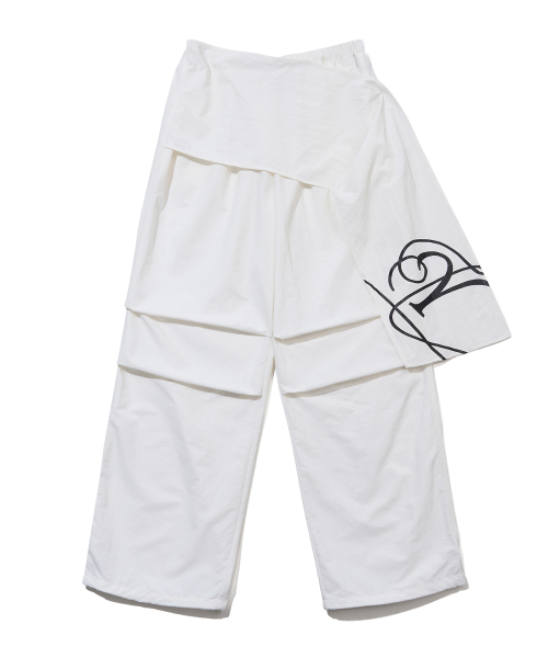 Брюки PARACHUTE LAYERED PANTS_WHITE