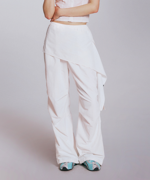 Брюки PARACHUTE LAYERED PANTS_WHITE