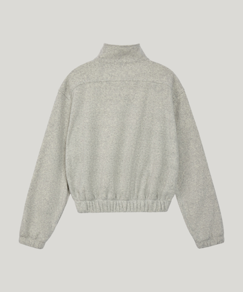 (terry)fleece half zip-up_w/melange