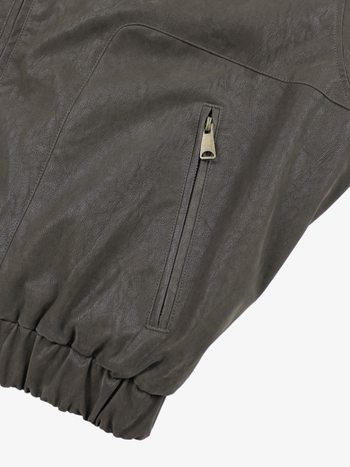 Faux Fur Collar Mustang Jacket - Khaki thumbnail 9